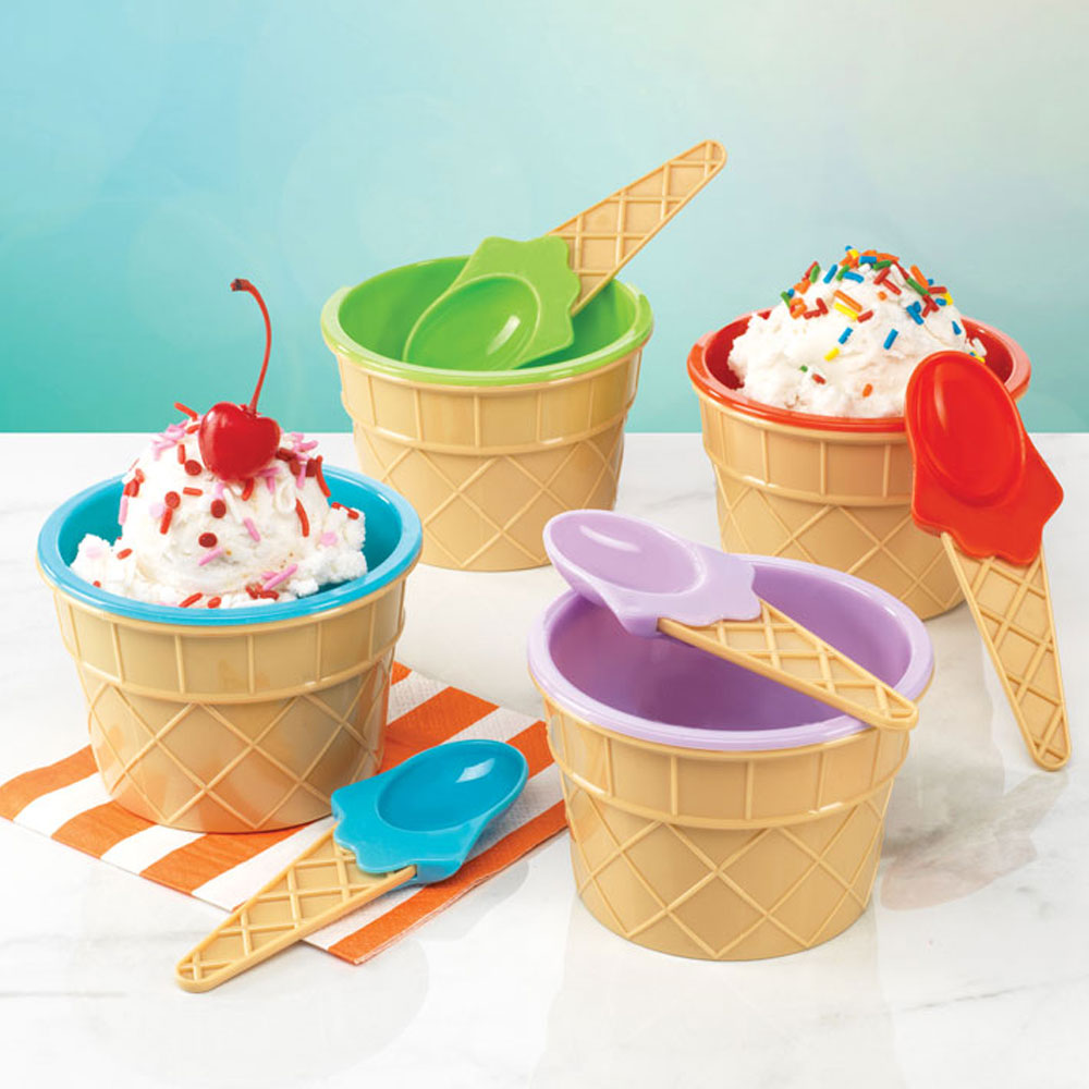 Ice Cream Bowl with Waffle Cone Design